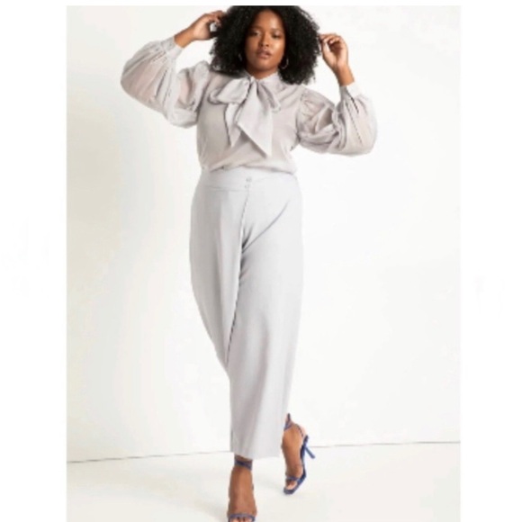 Eloquii Asymmetrical Wide Leg Trouser - Picture 1 of 9